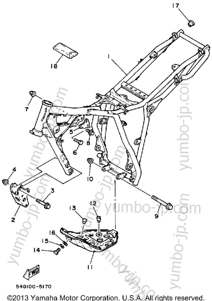 FRAME for motorcycles YAMAHA BW200N 1985 year