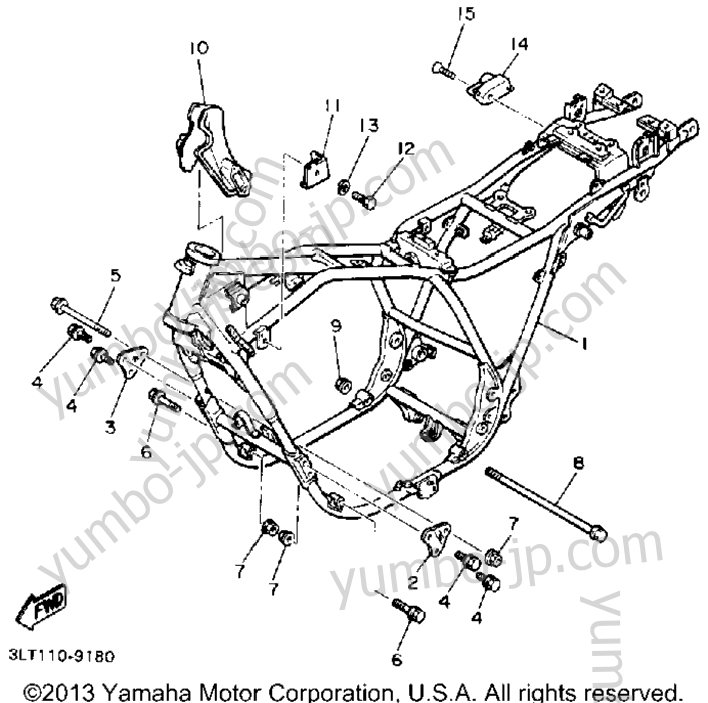 FRAME for motorcycles YAMAHA RADIAN (YX600AC) CA 1990 year