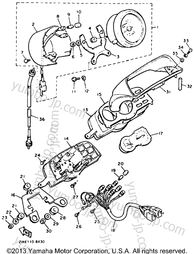 METER for motorcycles YAMAHA V-MAX 1200 (VMX12A) 1990 year