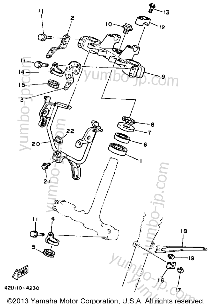Steering для мотоциклов YAMAHA XT250LC CA 1984 г.