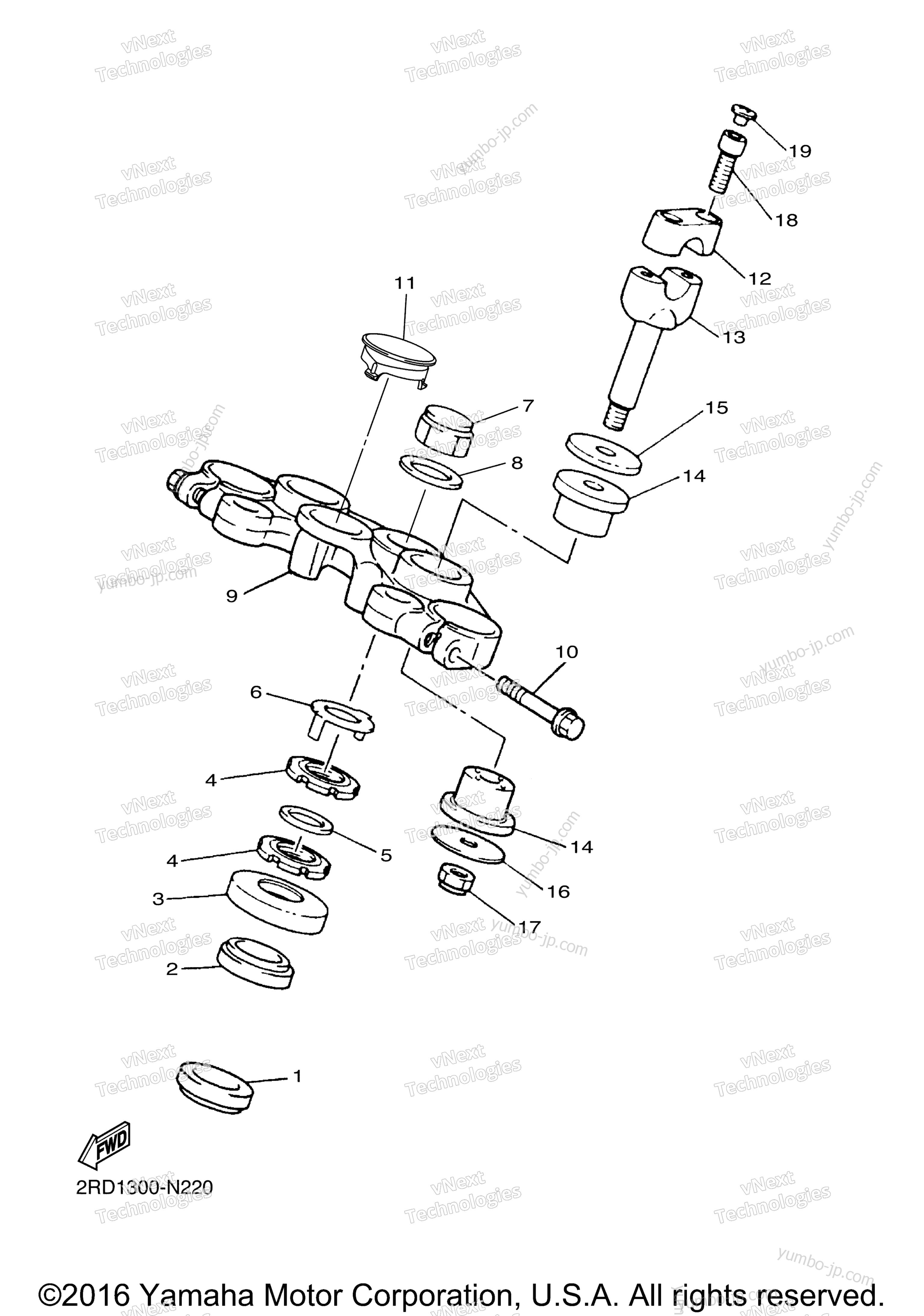 Steering для мотоциклов YAMAHA SR400 (SR400HB) 2017 г.