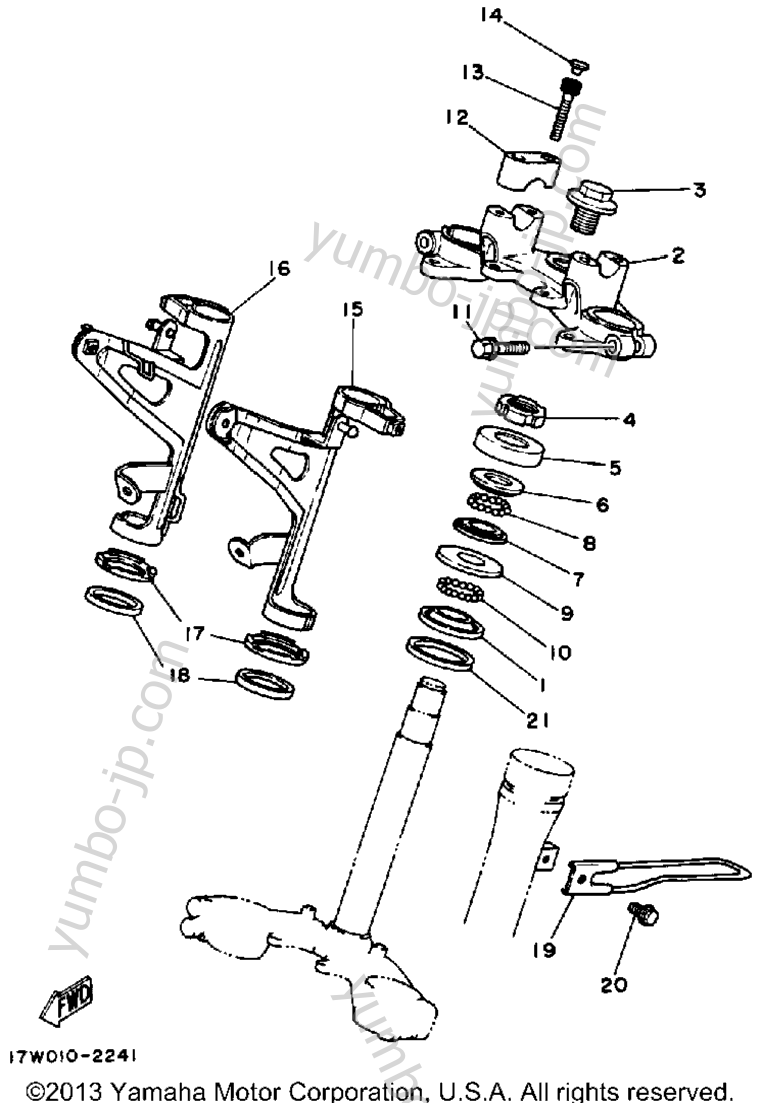 Steering для мотоциклов YAMAHA ENDURO (DT50A) 1990 г.