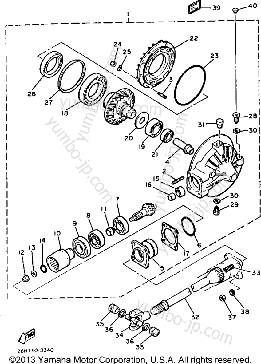 DRIVE SHAFT для мотоциклов YAMAHA XVZ12TK 1983 г.