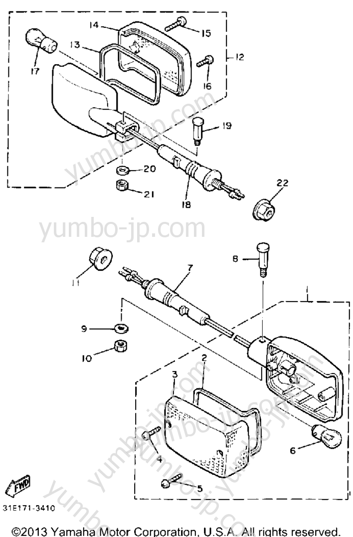 Turnsignal for motorcycles YAMAHA SECA (XJ900RK) 1983 year