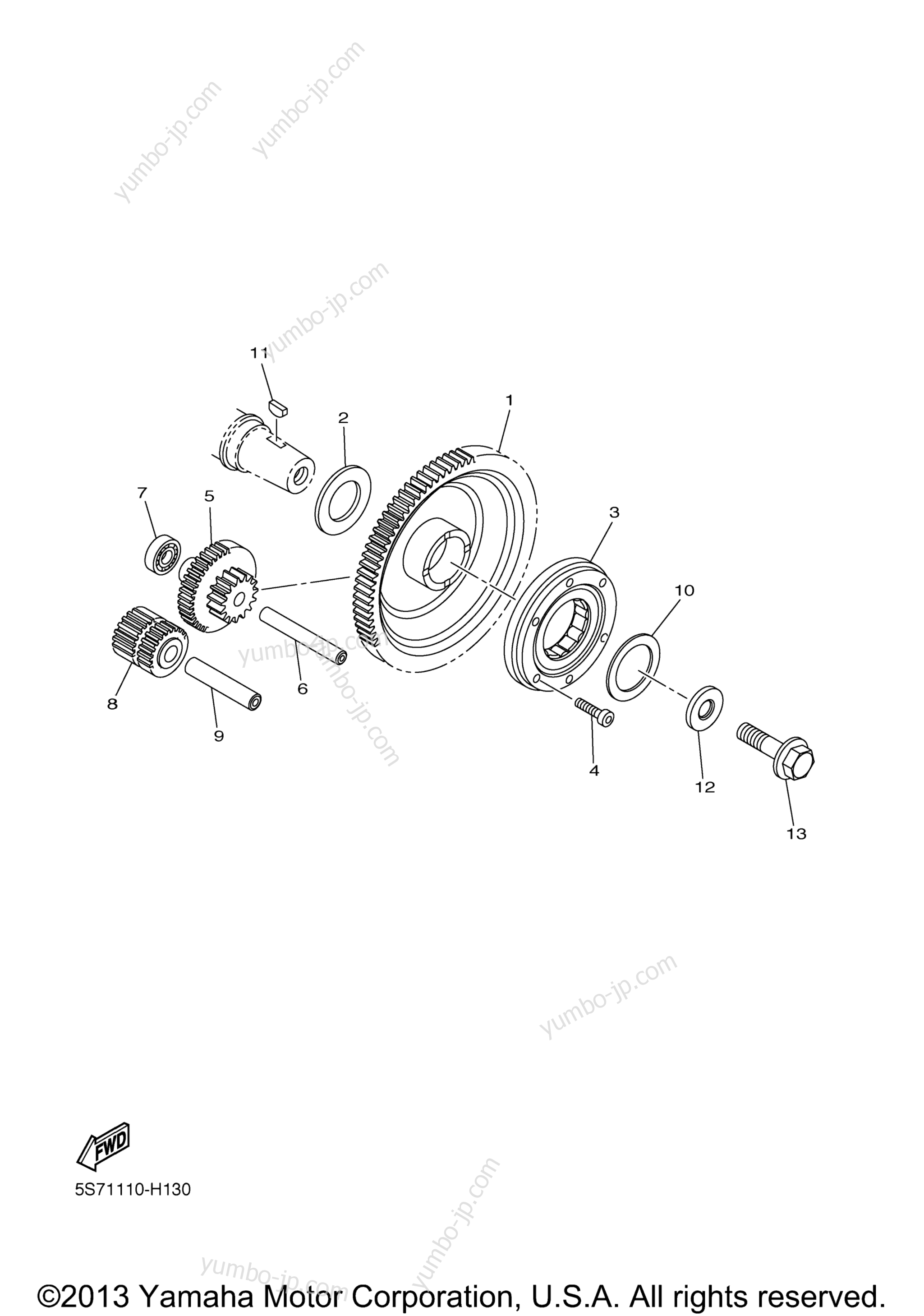 STARTER для мотоциклов YAMAHA V STAR 950 (XVS95YCB) CA 2009 г.