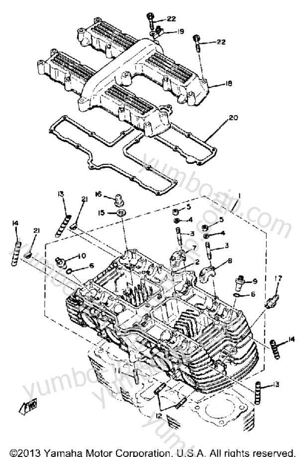 CYLINDER HEAD for motorcycles YAMAHA XS1100LH 1981 year