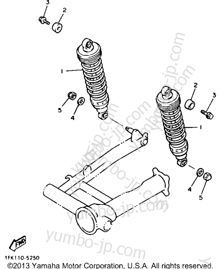 Rear Shocks для мотоциклов YAMAHA V-MAX 1200 (VMX12A) 1990 г.