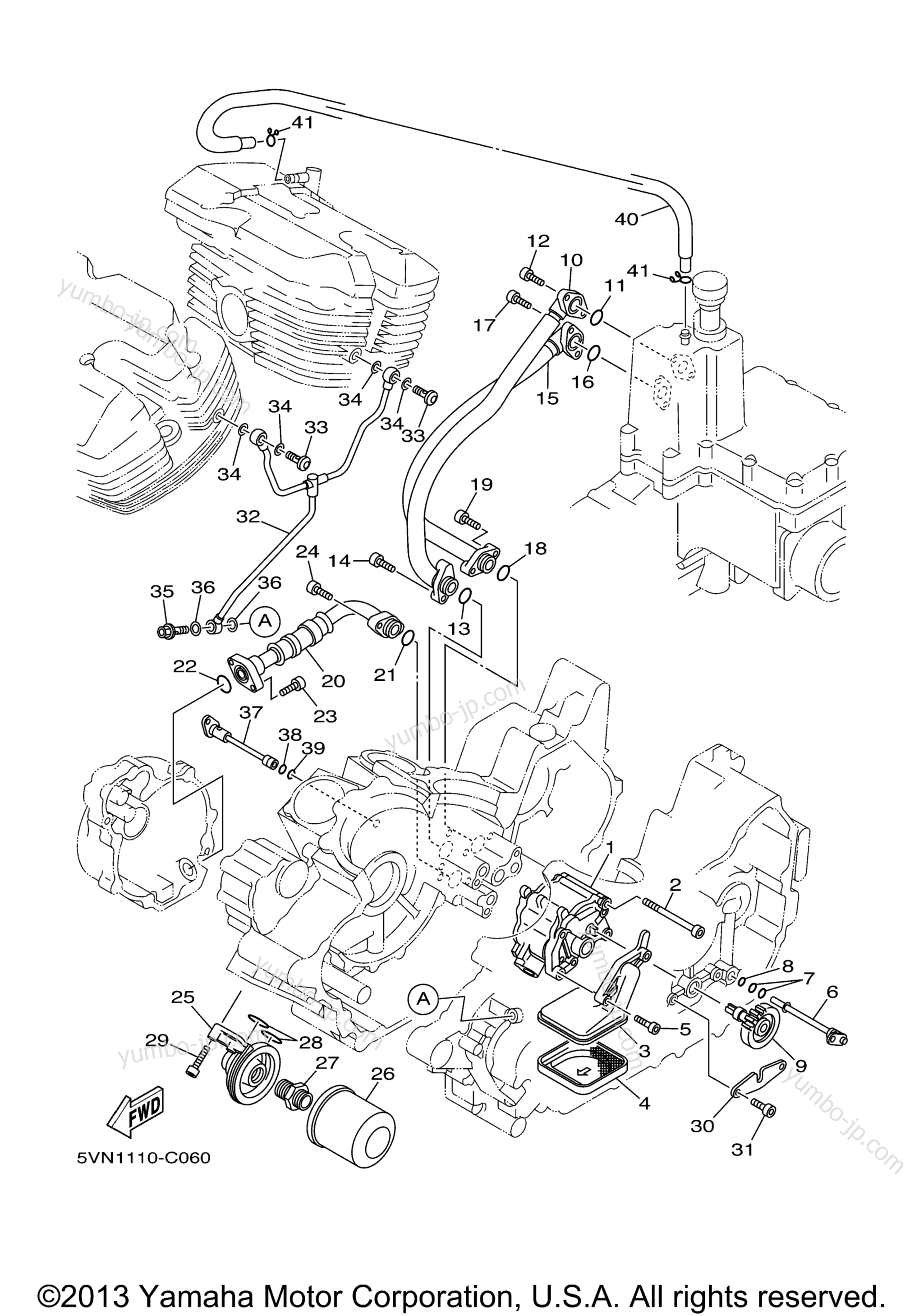 OIL PUMP for motorcycles YAMAHA ROAD STAR (spoke wheels) Two-Tone (XV17AT) 2005 year