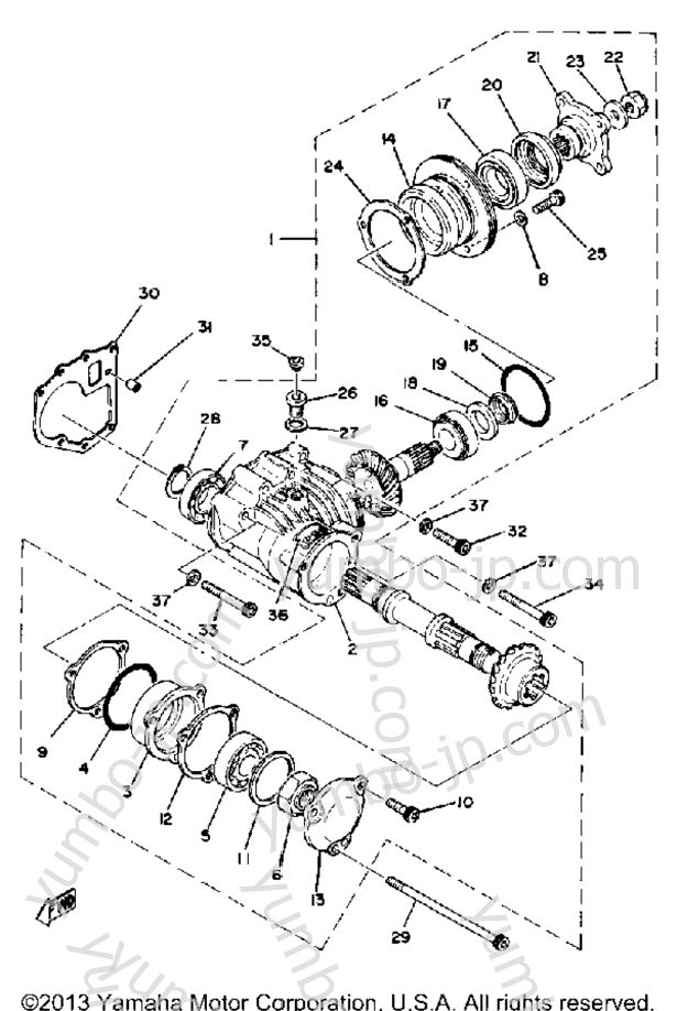 Middle Drive Gear для мотоциклов YAMAHA XS1100LH 1981 г.