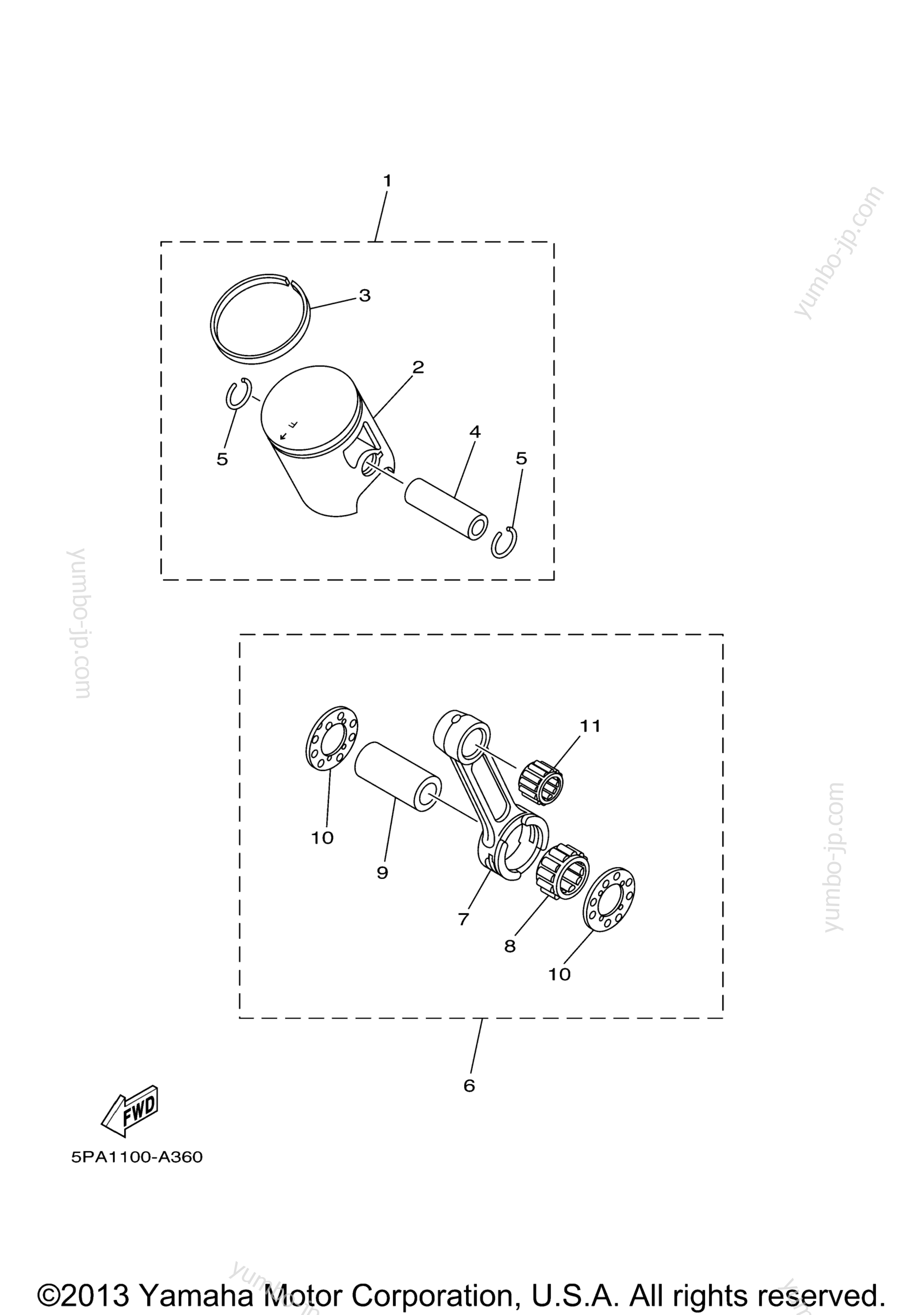 Optional Parts 1 for motorcycles YAMAHA YZ85 (YZ85E) 2014 year