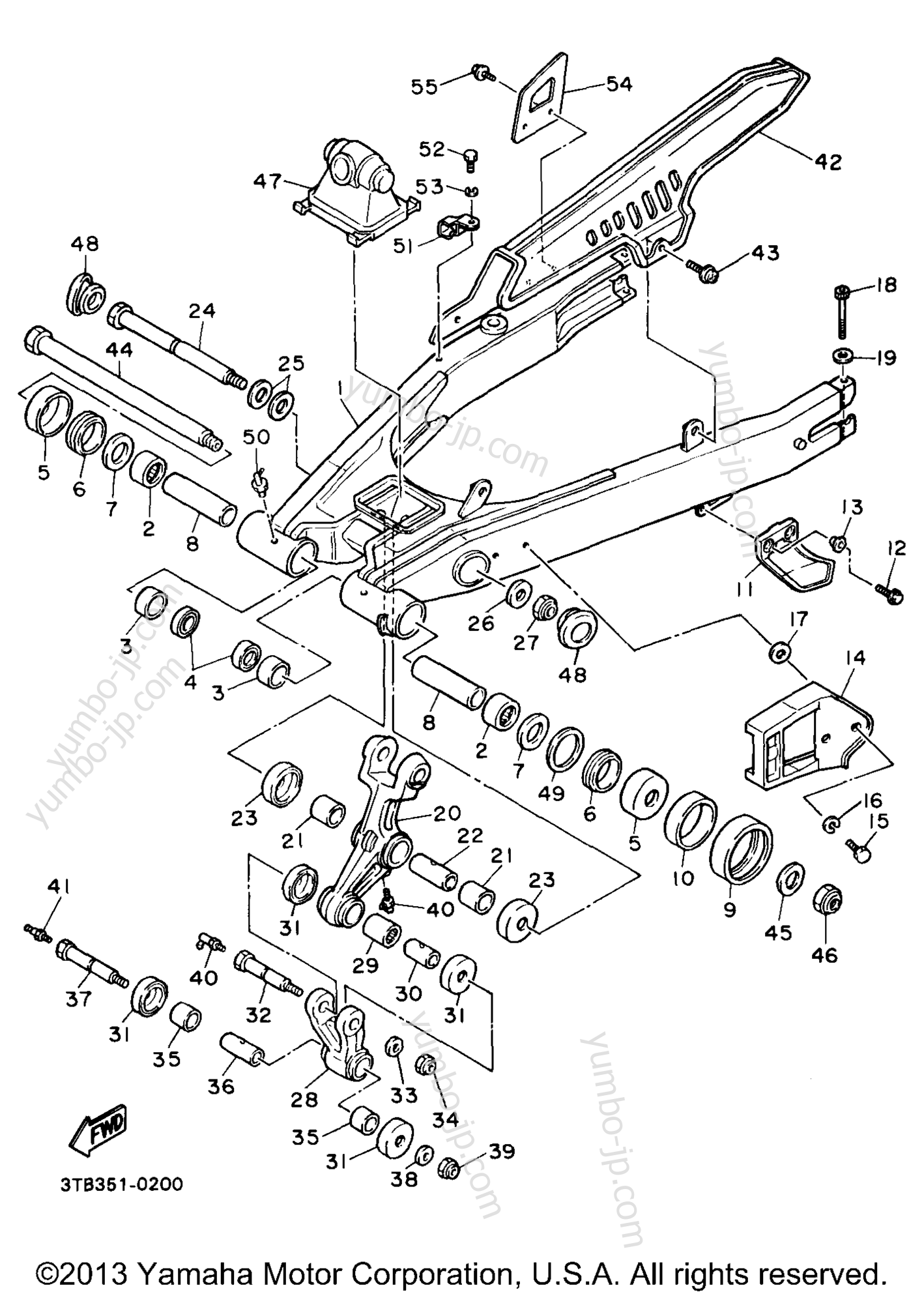 REAR ARM for motorcycles YAMAHA XT600EBC CA 1991 year