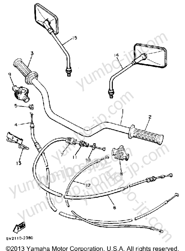 Handlebar Cable for motorcycles YAMAHA XJ650RJ 1982 year
