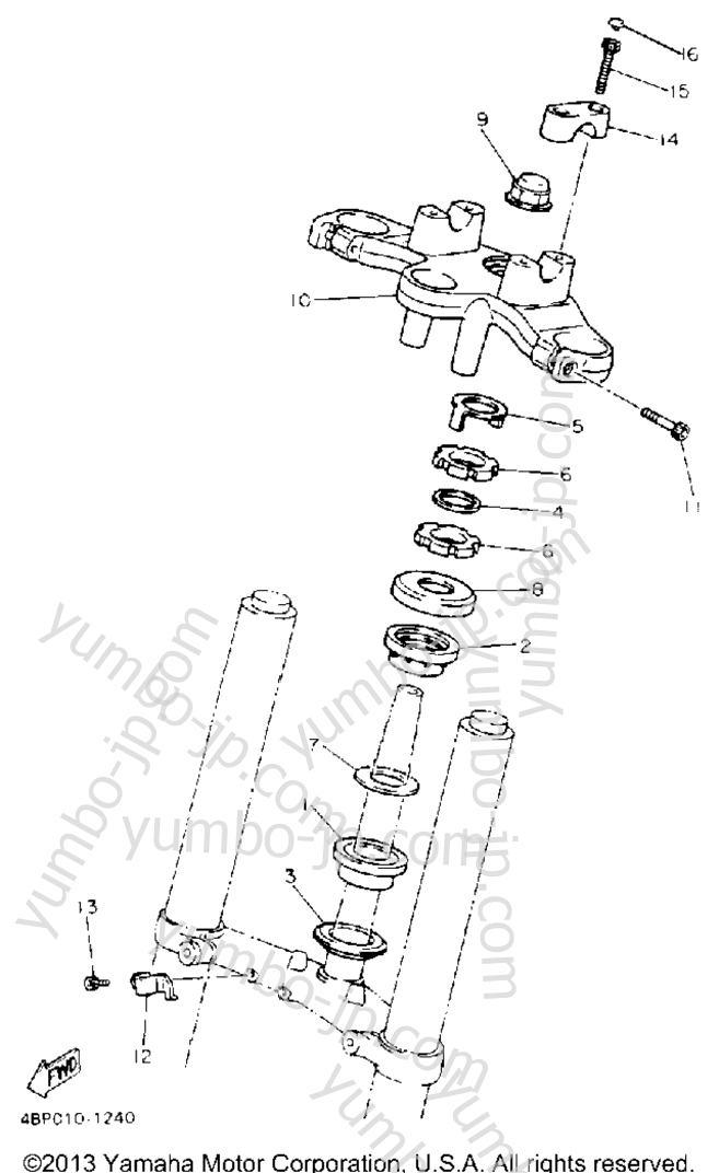 Steering for motorcycles YAMAHA SECA II (XJ600SE) 1993 year