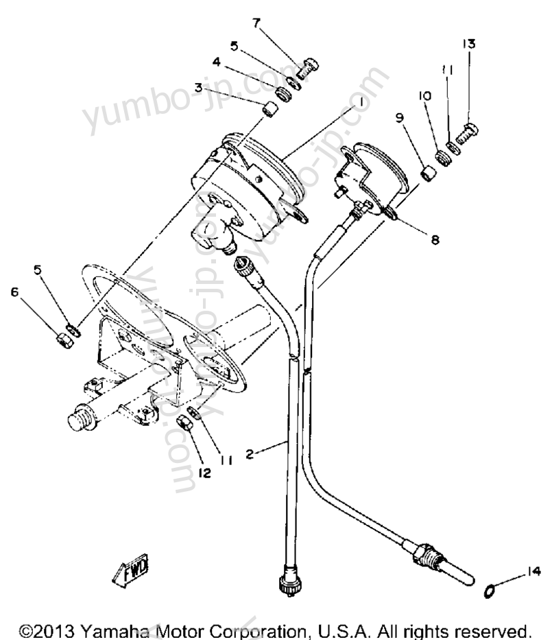 METER for motorcycles YAMAHA TZ250G 1980 year