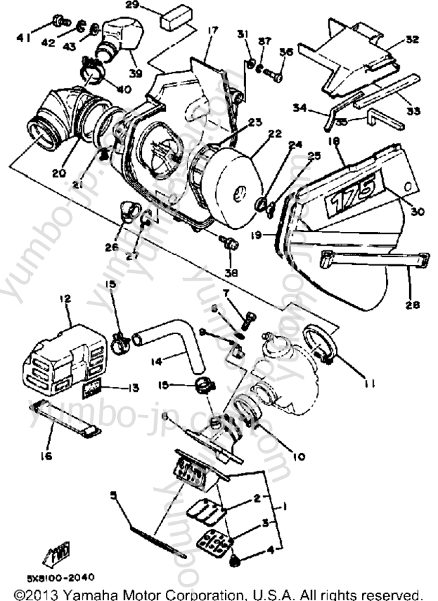 Intake для мотоциклов YAMAHA IT175K 1983 г.