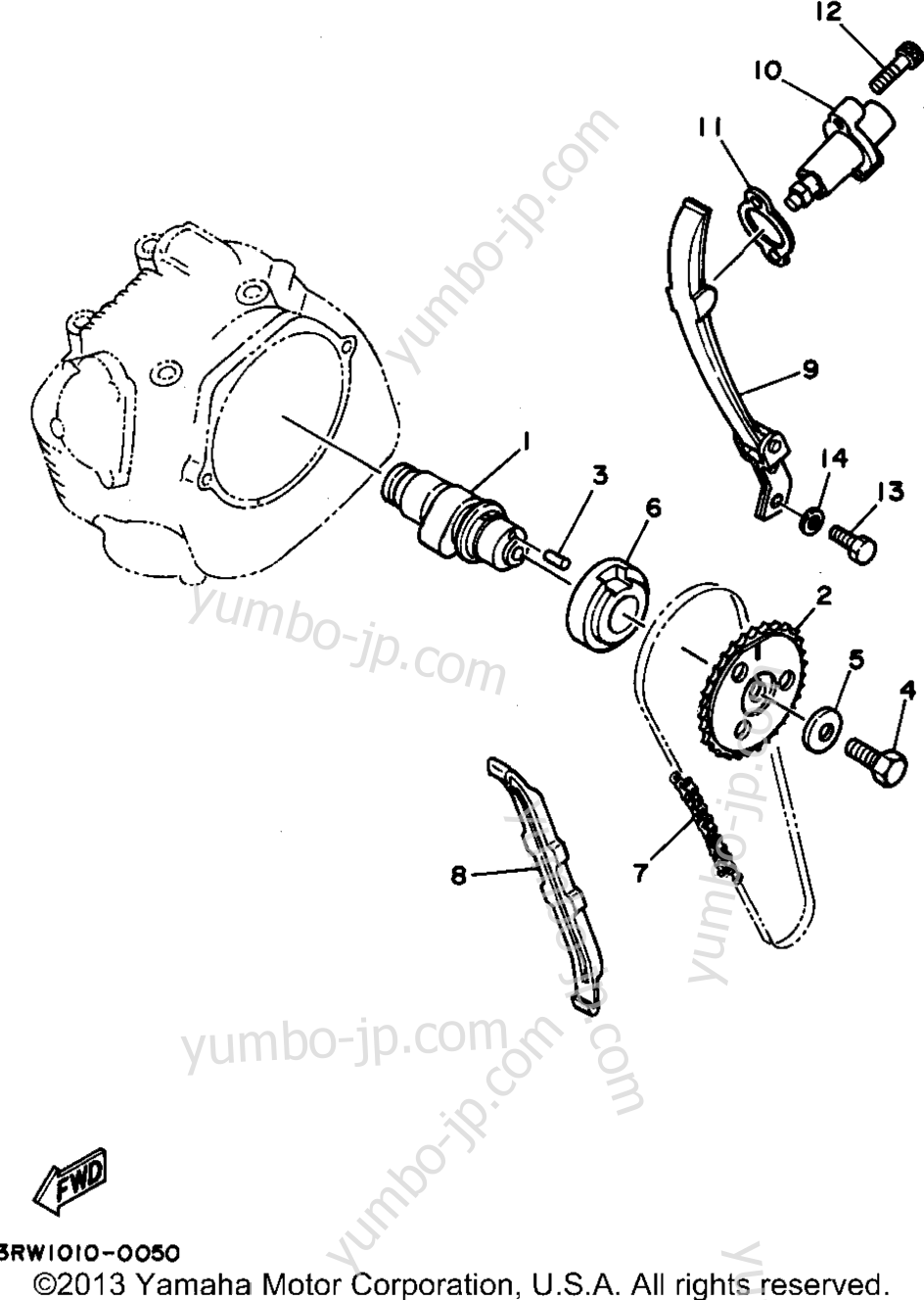 Camshaft Chain for motorcycles YAMAHA SEROW (XT225GC) CA 1995 year
