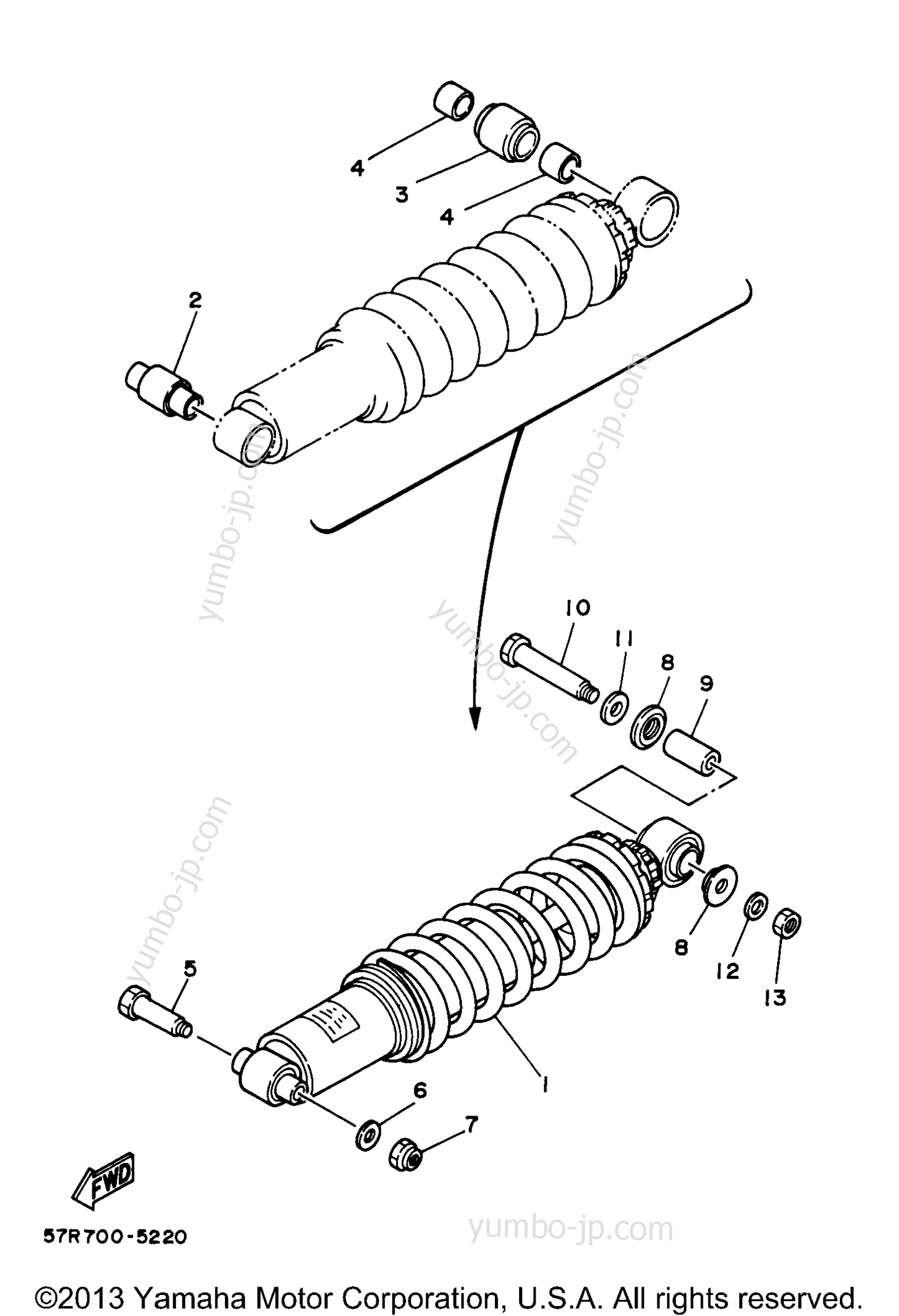 Rear Suspension for motorcycles YAMAHA XT350JC CA 1997 year