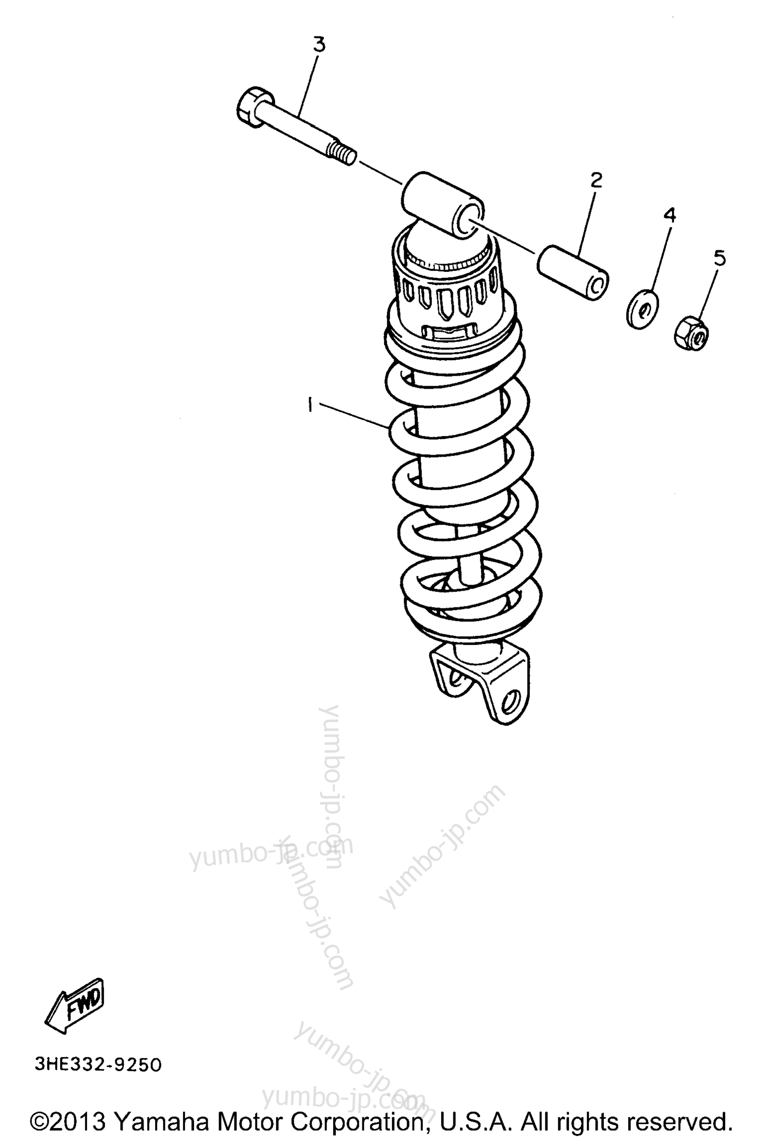 Rear Suspension for motorcycles YAMAHA FZR600RHC CA 1996 year