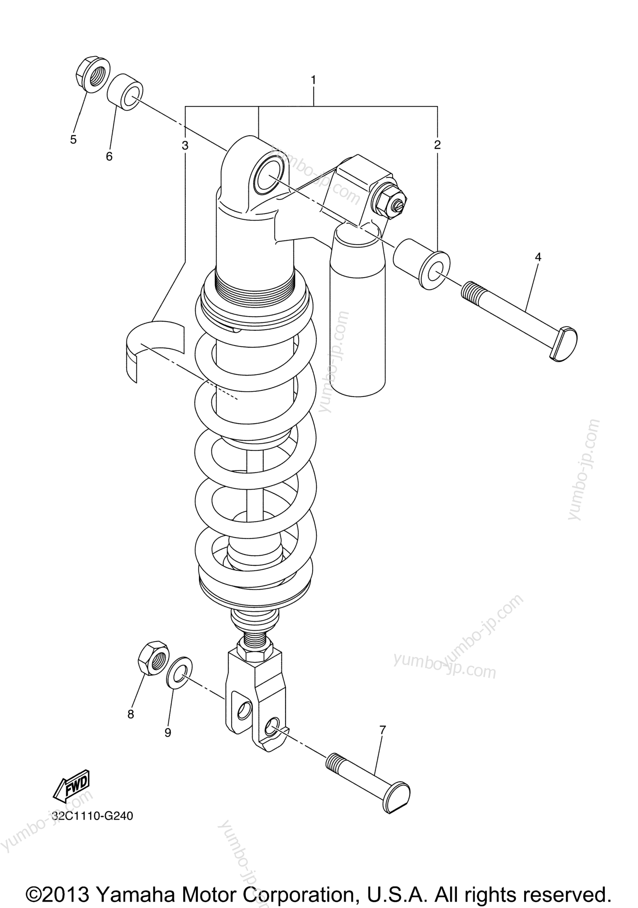 Rear Suspension for motorcycles YAMAHA WR250R (WR25RAL) 2011 year