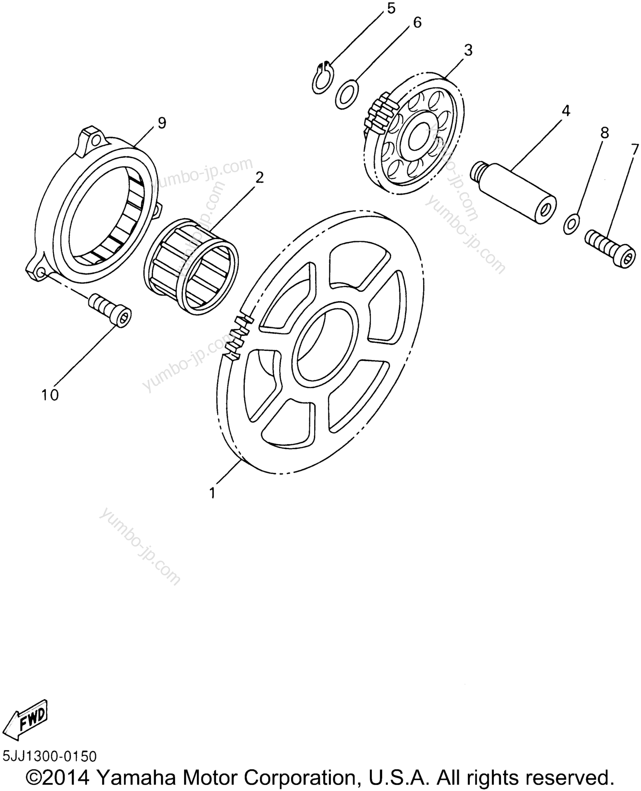 STARTER for motorcycles YAMAHA YZF-R1 (YZFR1SNC) CA 2001 year