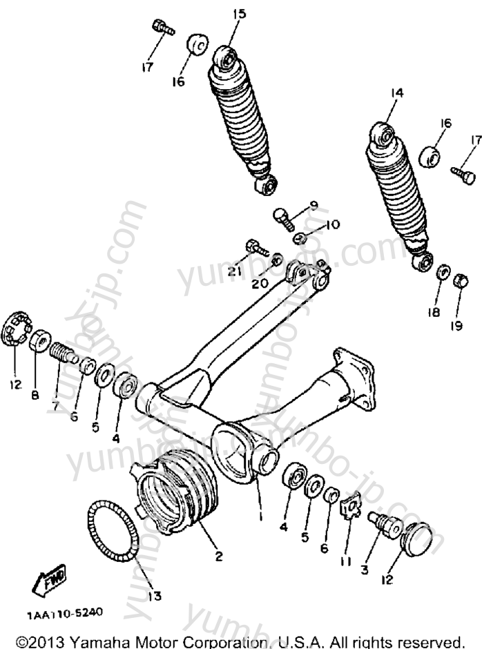 Swing Arm Suspension для мотоциклов YAMAHA MAXIM X (XJ700XSC) CA 1986 г.