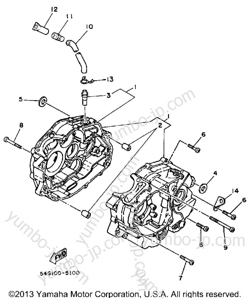 CRANKCASE for motorcycles YAMAHA BW200N 1985 year