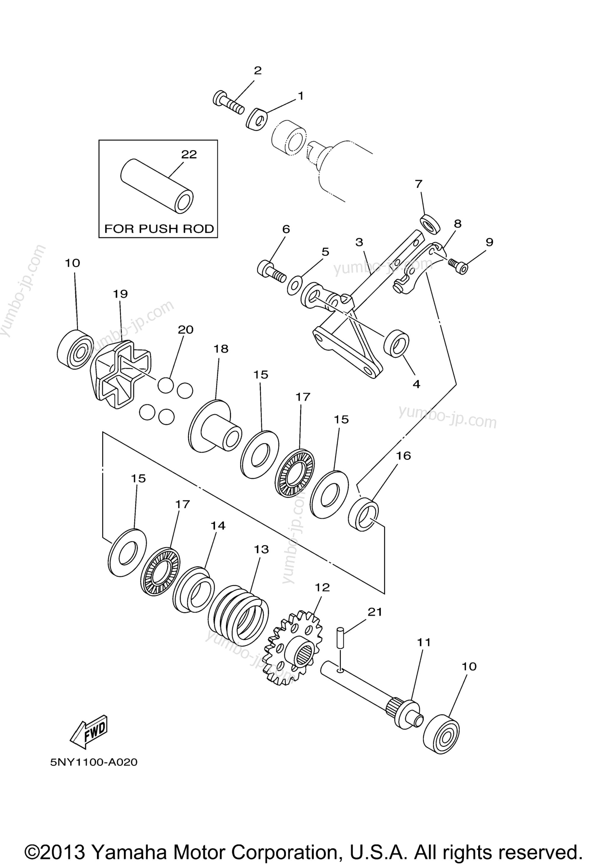 GOVERNOR for motorcycles YAMAHA YZ125 (YZ125A1) 2011 year