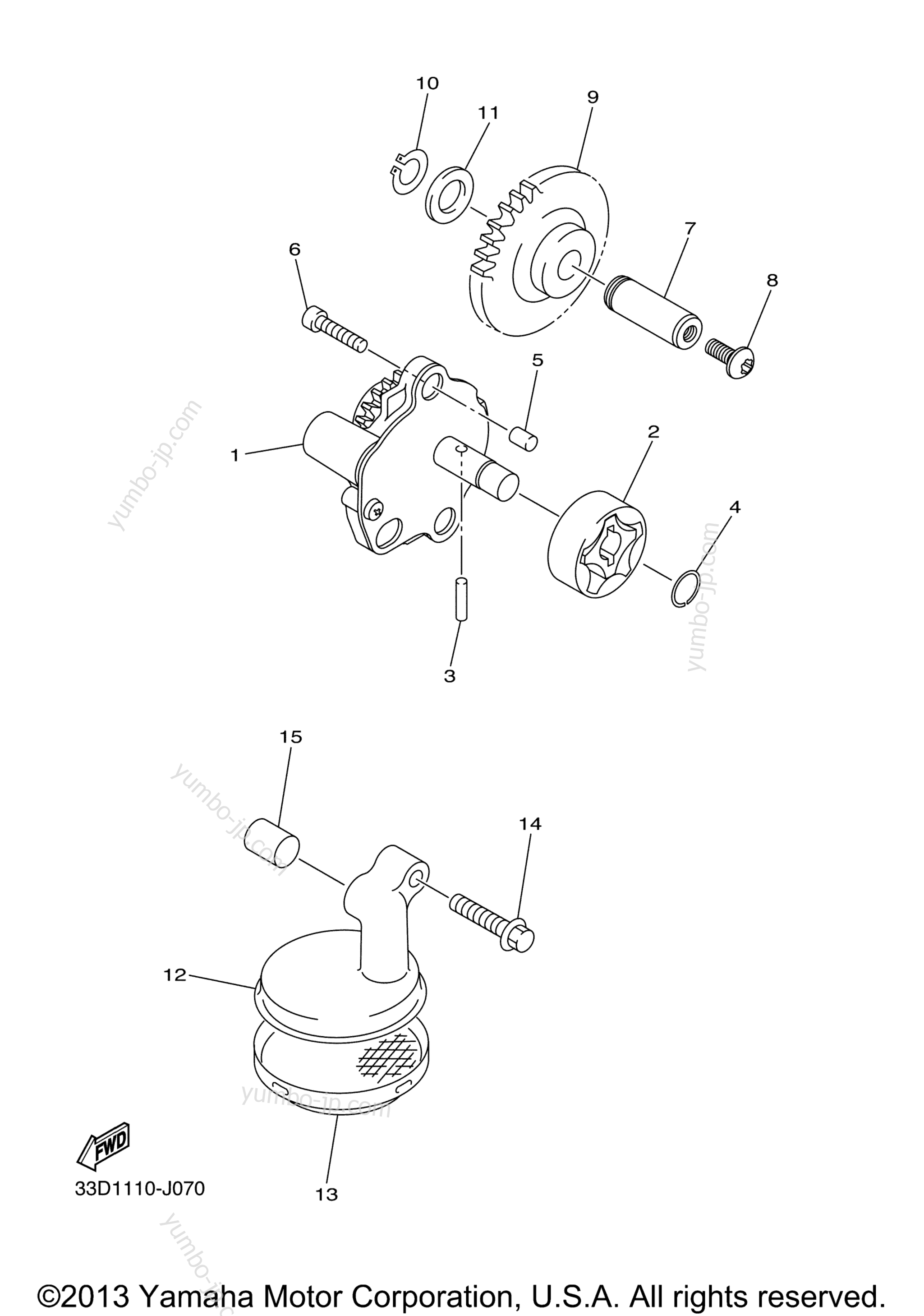 OIL PUMP for motorcycles YAMAHA YZ450F (YZ450FDL) 2013 year