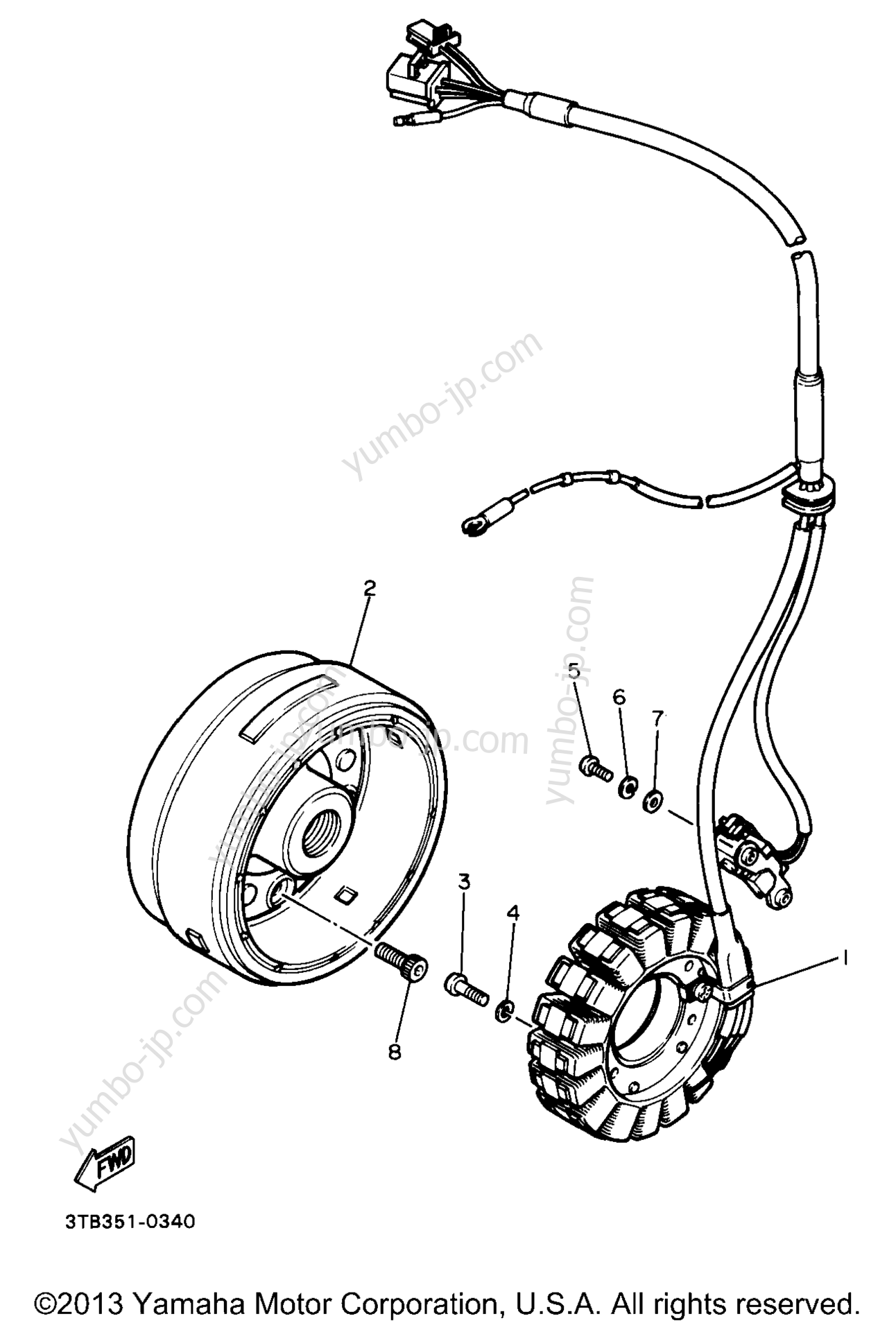 GENERATOR for motorcycles YAMAHA XT600EEC CA 1993 year