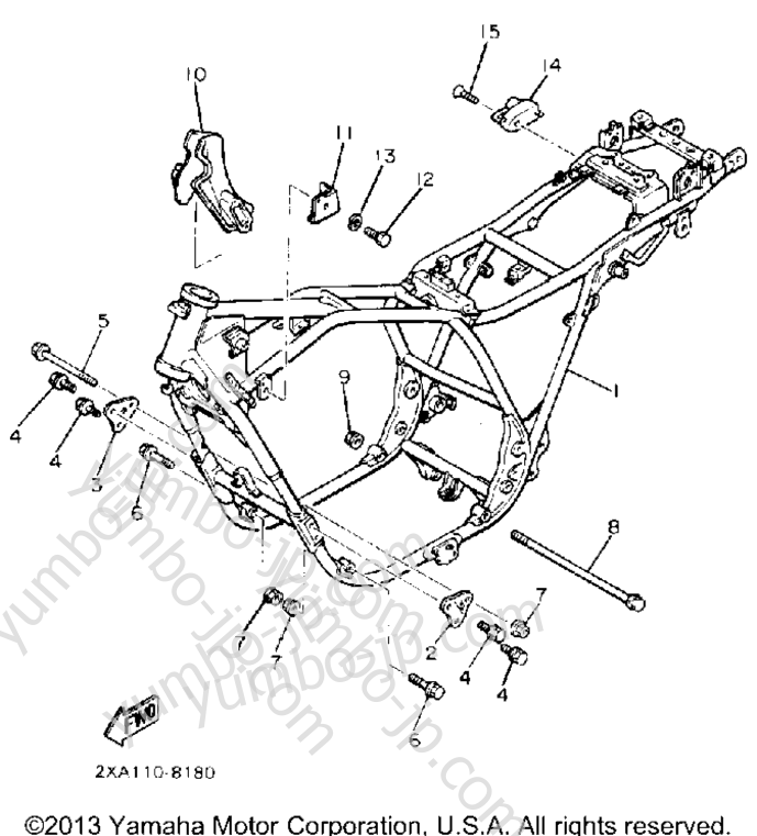 FRAME for motorcycles YAMAHA RADIAN (YX600UC) CA 1988 year