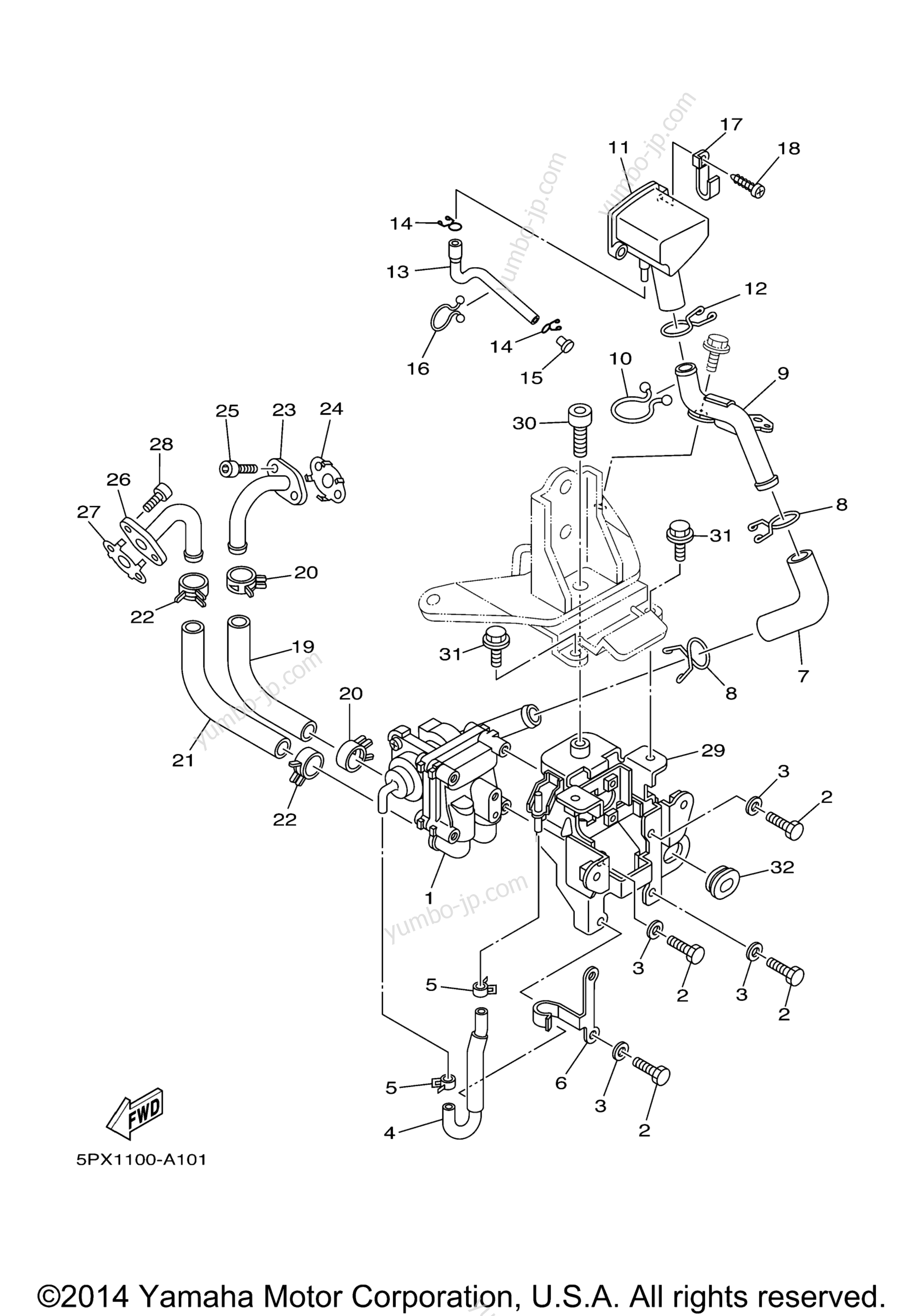 Air Induction System for motorcycles YAMAHA ROAD STAR WARRIOR W/ FLAMES (XV17PCW-F) 2007 year