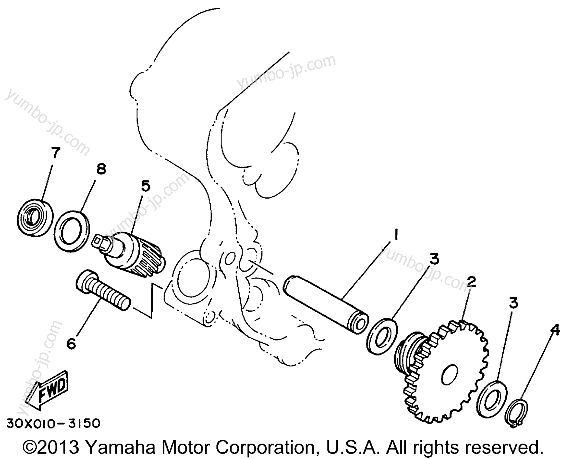 Tachometer Gear для мотоциклов YAMAHA XT350L 1999 г.