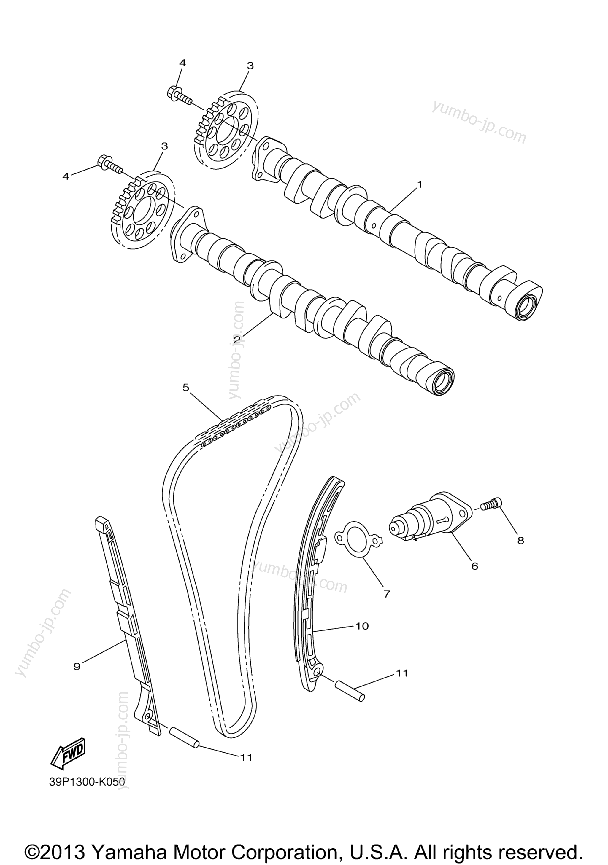 Camshaft Chain для мотоциклов YAMAHA FZ8 (FZ8NAB) 2011 г.