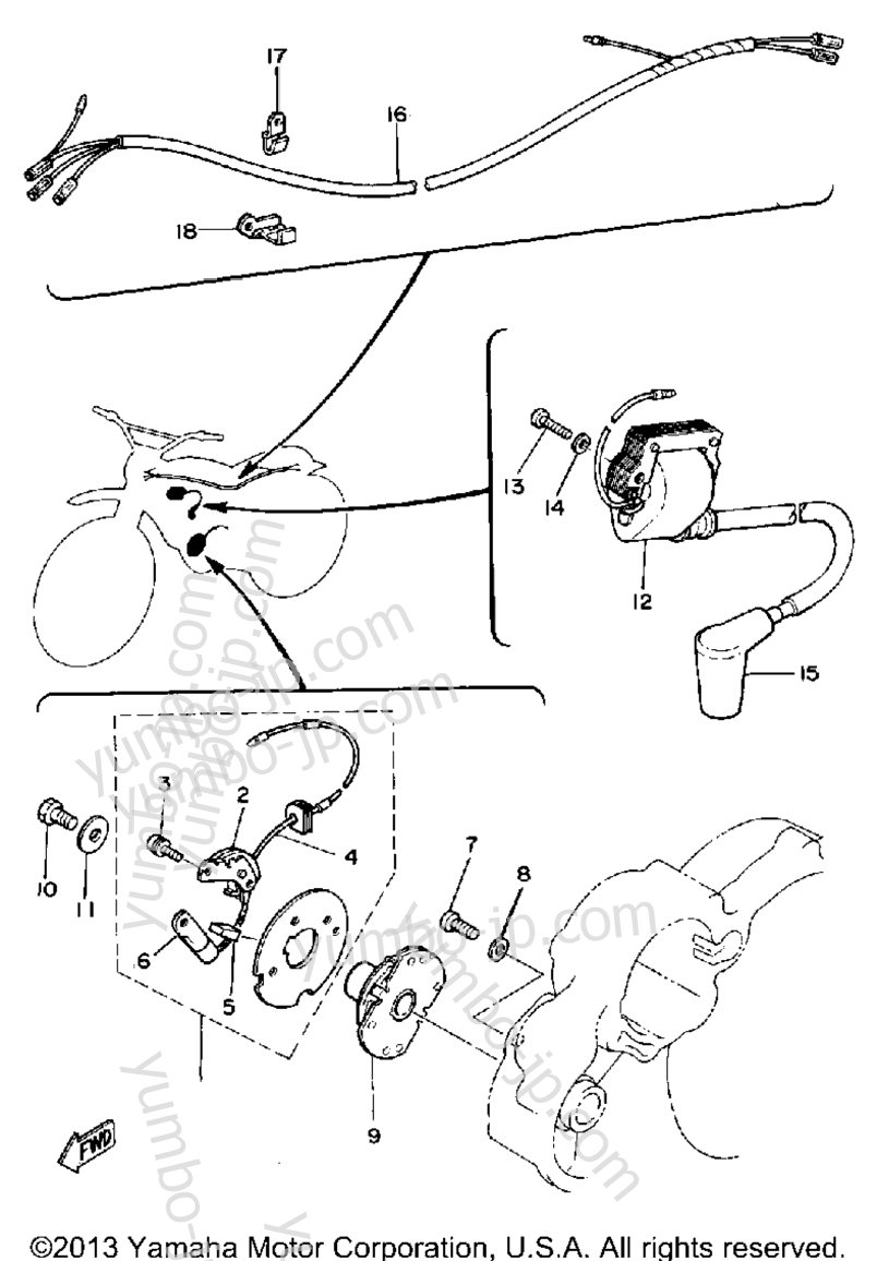 Electrical 1 для мотоциклов YAMAHA TT500H 1981 г.