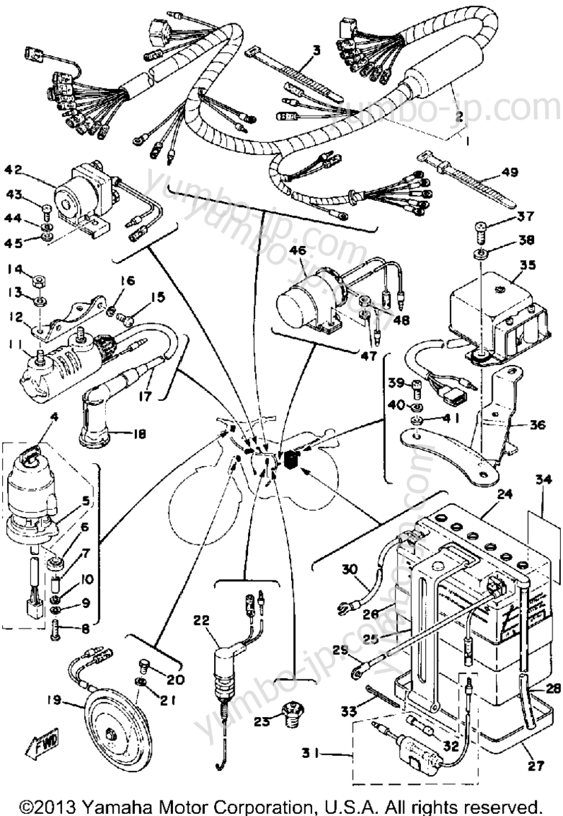 Electrical для мотоциклов YAMAHA DT125C 1976 г.
