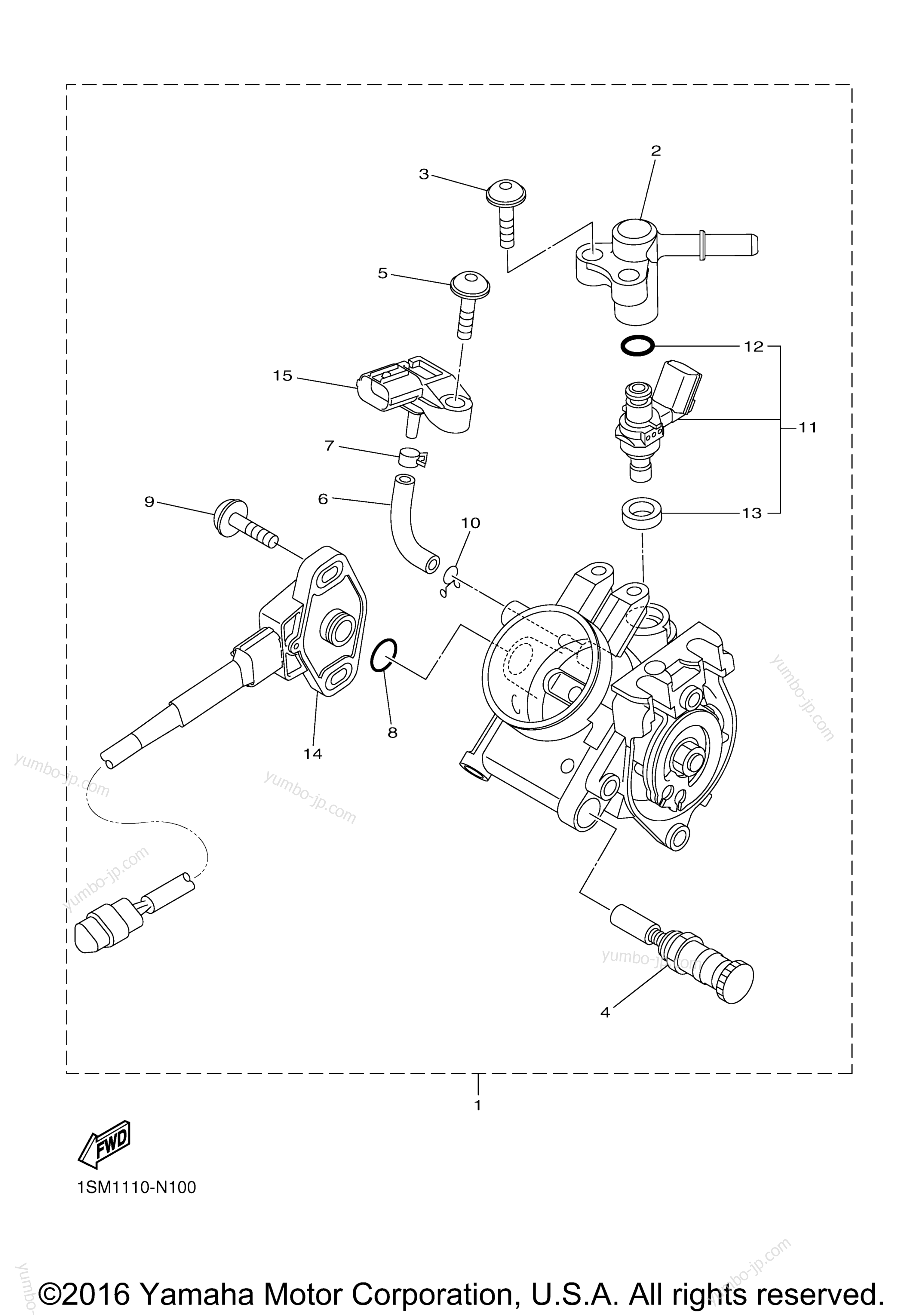 Intake 2 for motorcycles YAMAHA YZ250F (YZ250FHW) 2017 year