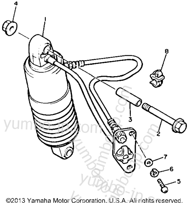 Rear Shocks for motorcycles YAMAHA XVZ12TK 1983 year