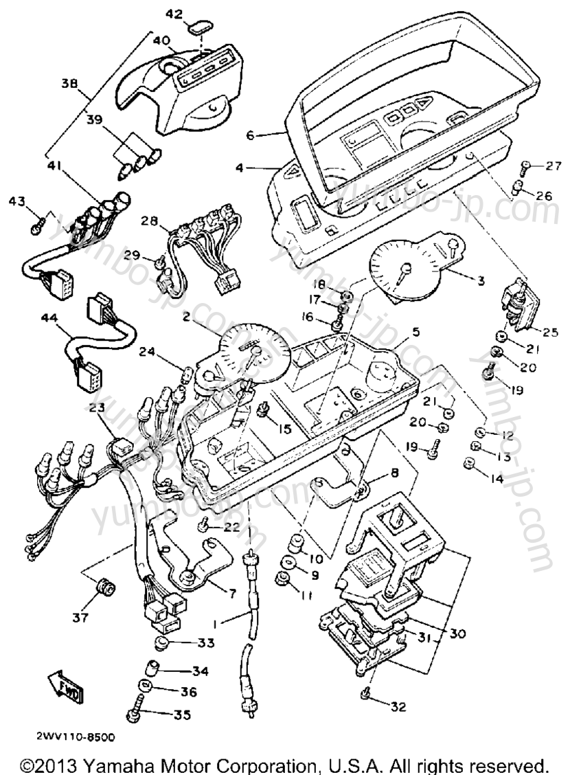 Измерительные приборы для мотоциклов YAMAHA XVZ13U 1988 г.