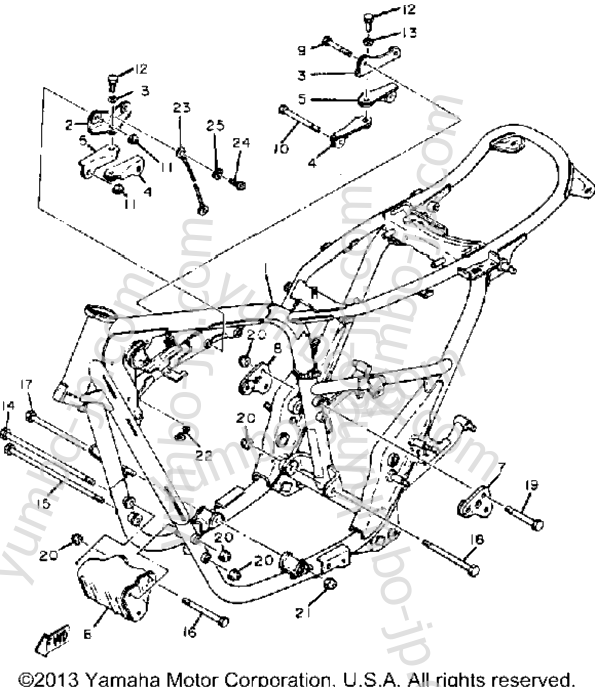 FRAME для мотоциклов YAMAHA XS650G 1980 г.