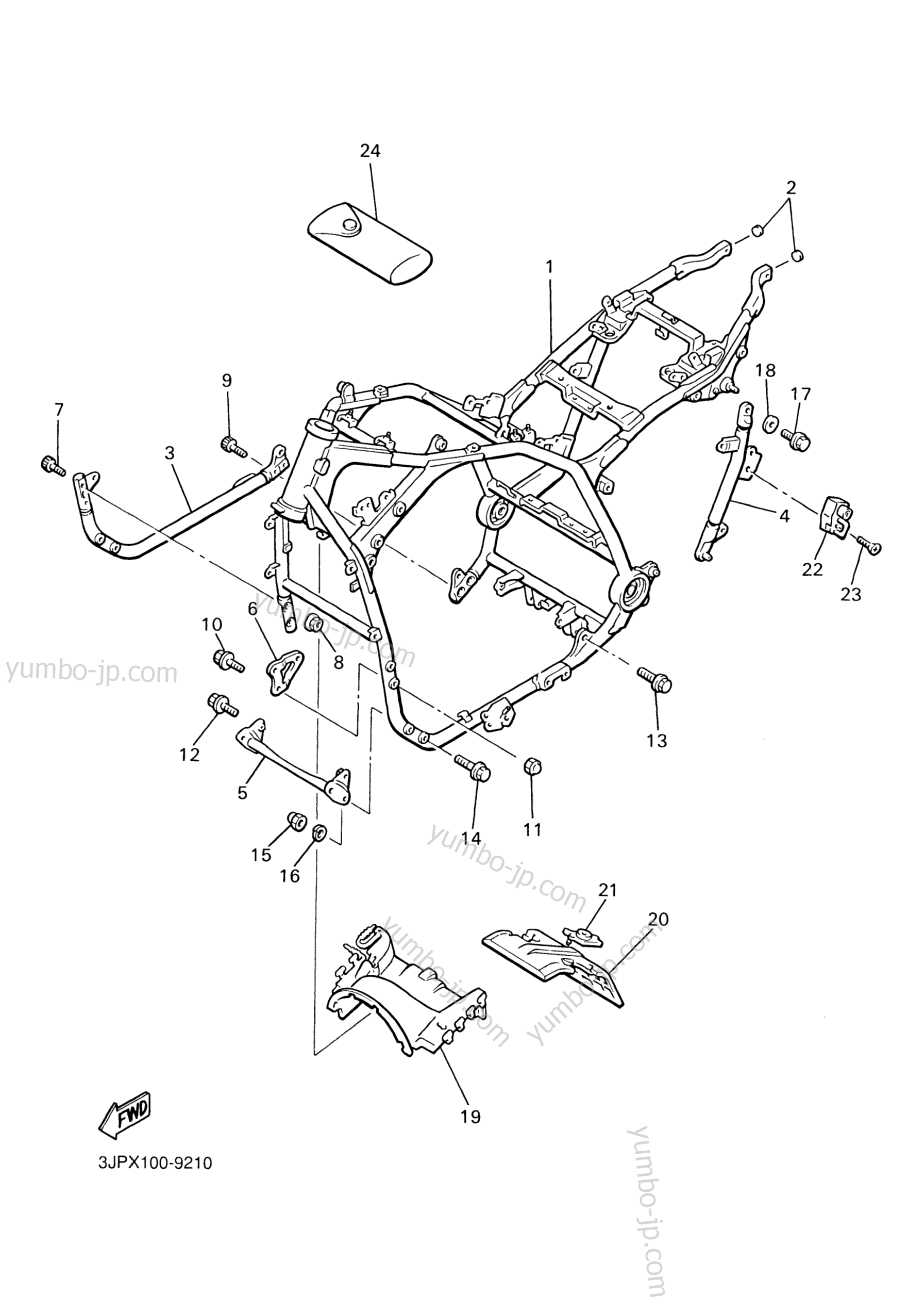 FRAME for motorcycles YAMAHA V-MAX (VMX1200SC) CA 2004 year