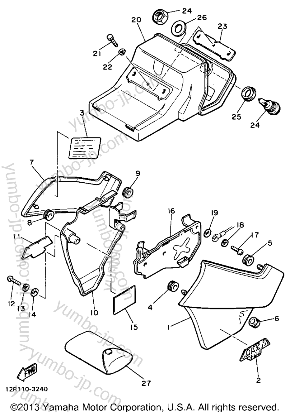 Side Cover Tool for motorcycles YAMAHA XS400J 1982 year