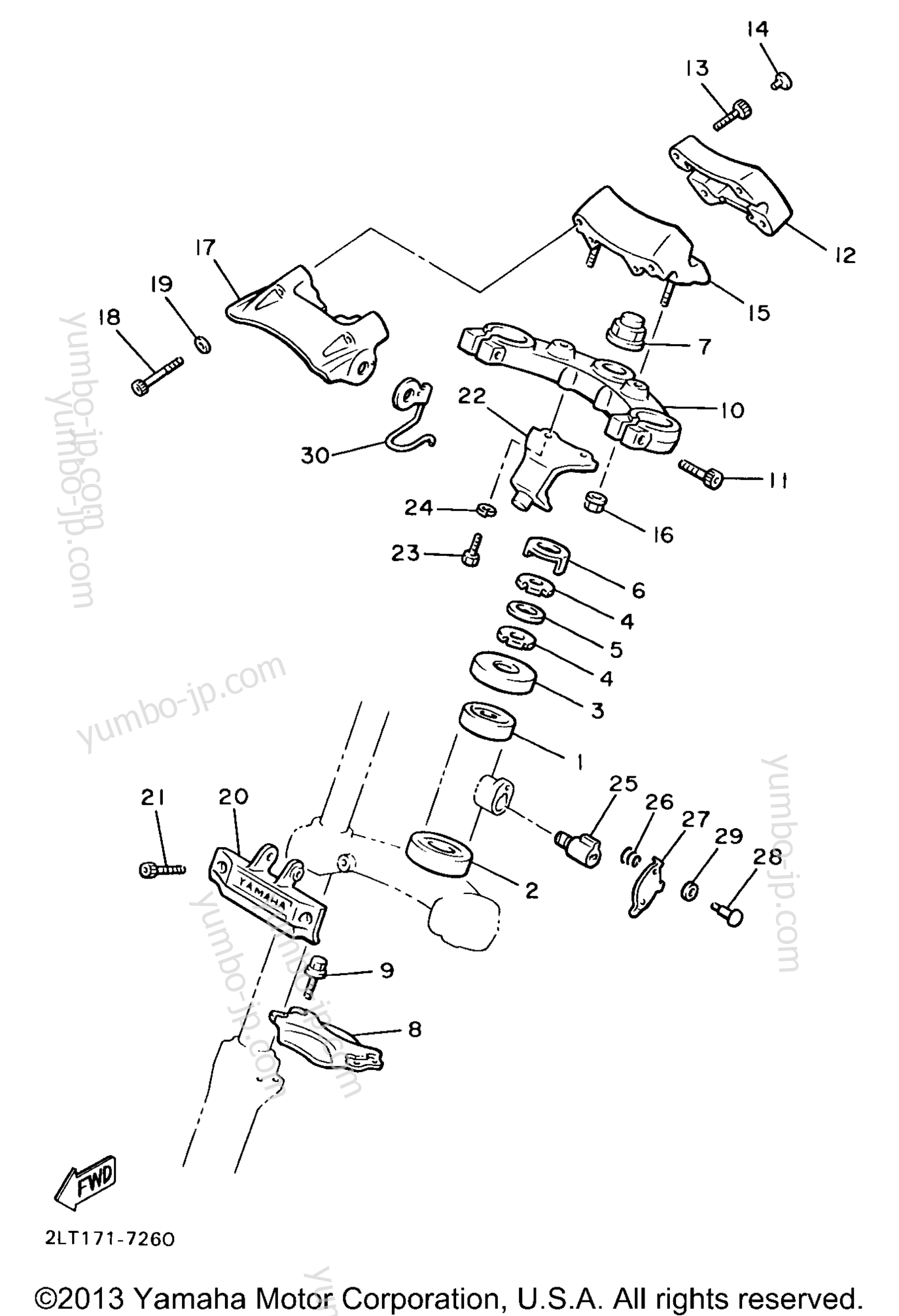 Steering для мотоциклов YAMAHA V-MAX 1200 (VMX12KC) CA 1998 г.