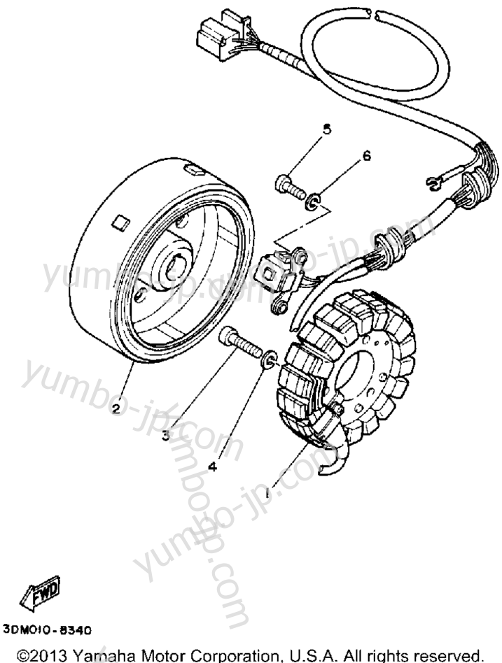 GENERATOR for motorcycles YAMAHA ROUTE 66 (XV250WC) CA 1989 year