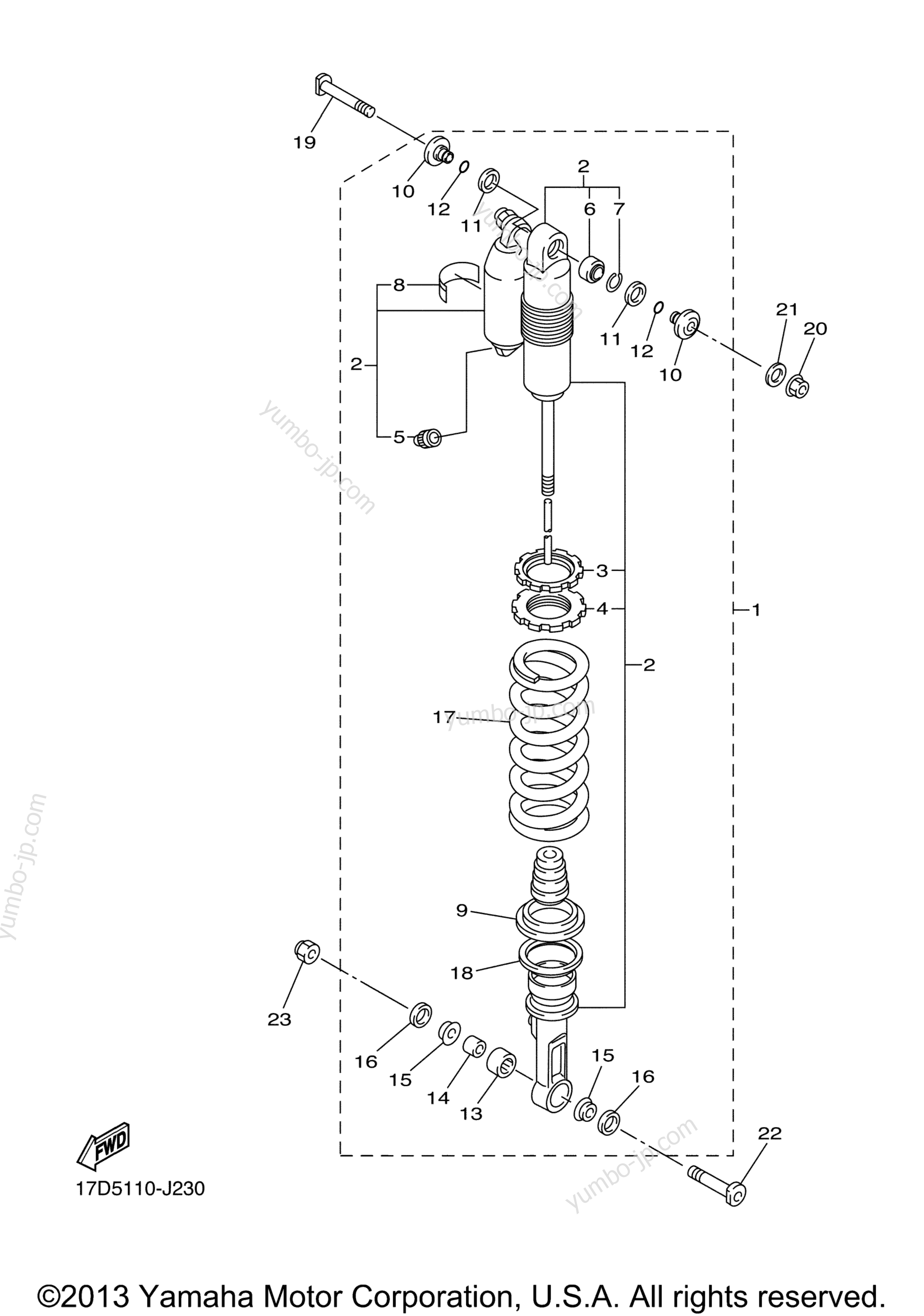 Rear Suspension for motorcycles YAMAHA YZ250F (YZ250FDL) 2013 year