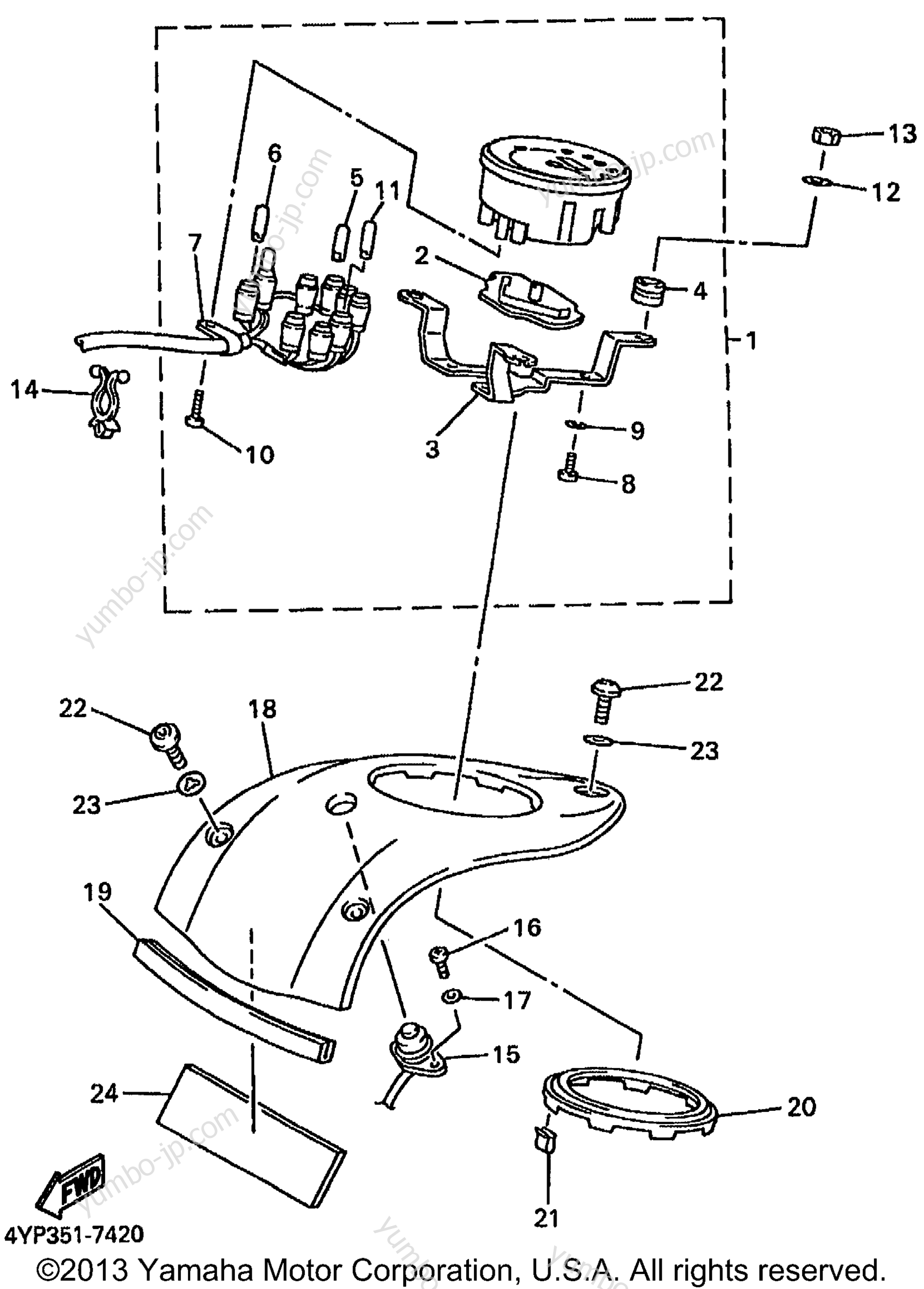 Измерительные приборы для мотоциклов YAMAHA XVZ13LTKC CA 1998 г.