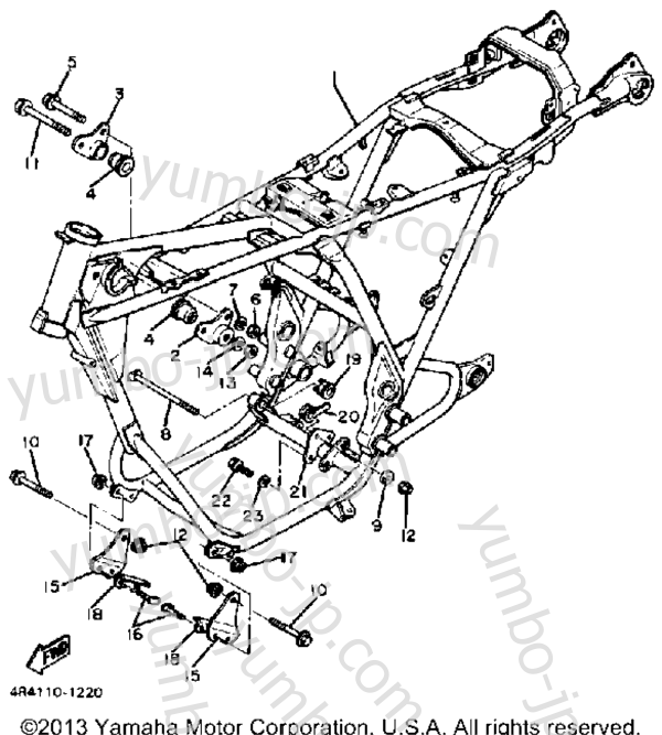 FRAME for motorcycles YAMAHA XS400SJ 1982 year