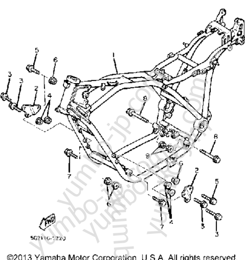 FRAME for motorcycles YAMAHA XJ750RK 1983 year