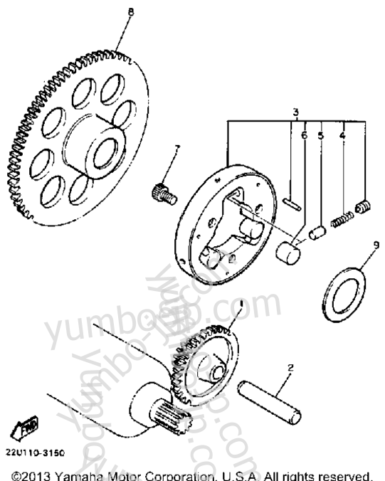 STARTER CLUTCH for motorcycles YAMAHA XV500K 1983 year