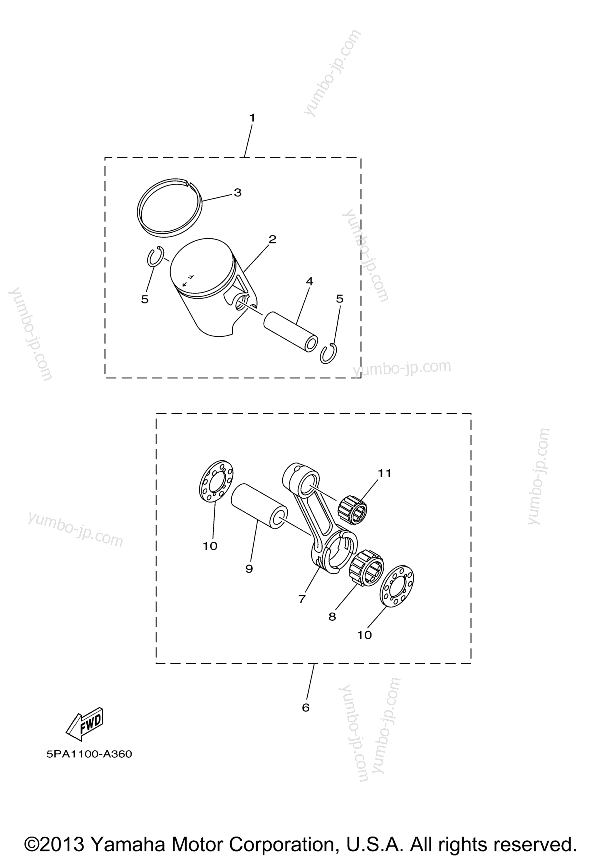 Optional Parts 1 for motorcycles YAMAHA YZ85 (YZ85D) 2013 year