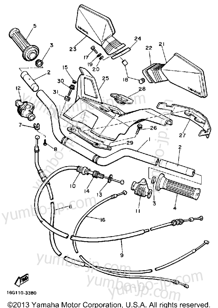 Handlebar Cable for motorcycles YAMAHA XJ650LJ 1982 year